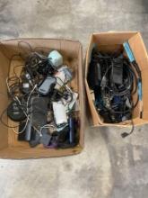 Assorted cables, car phone chargers, etc