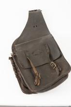 Vintage set of leather Saddle Bags, stamped "Nobby Harness Co., Waco, Tex."