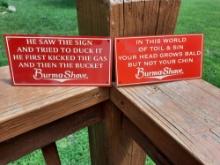 2 Old Unused Burma Shave Tin Tacker Signs Funny Quotes