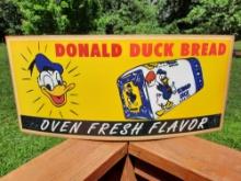 Heavy Cardboard Stock Donald Duck Bread Advertising Sign Store Grocery Sign