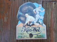 Cardboard Cutout Ken-Wel Brand Gloves Sign Lou Gehrig Model Advertising Sign