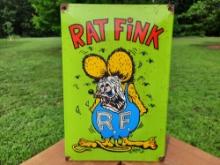 Porcelain Rat Fink 1963 Roth Sign Rat Rod Hot Rod Advertising Sign