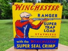 Old Porcelain Winchester Ranger Super Trap Load Dealer Sign