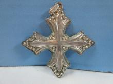 1991 Annual Reed & Barton Sterling Silver Christmas Cross Ornament-Wgt. 10.74G+/-, Ret. $77.55