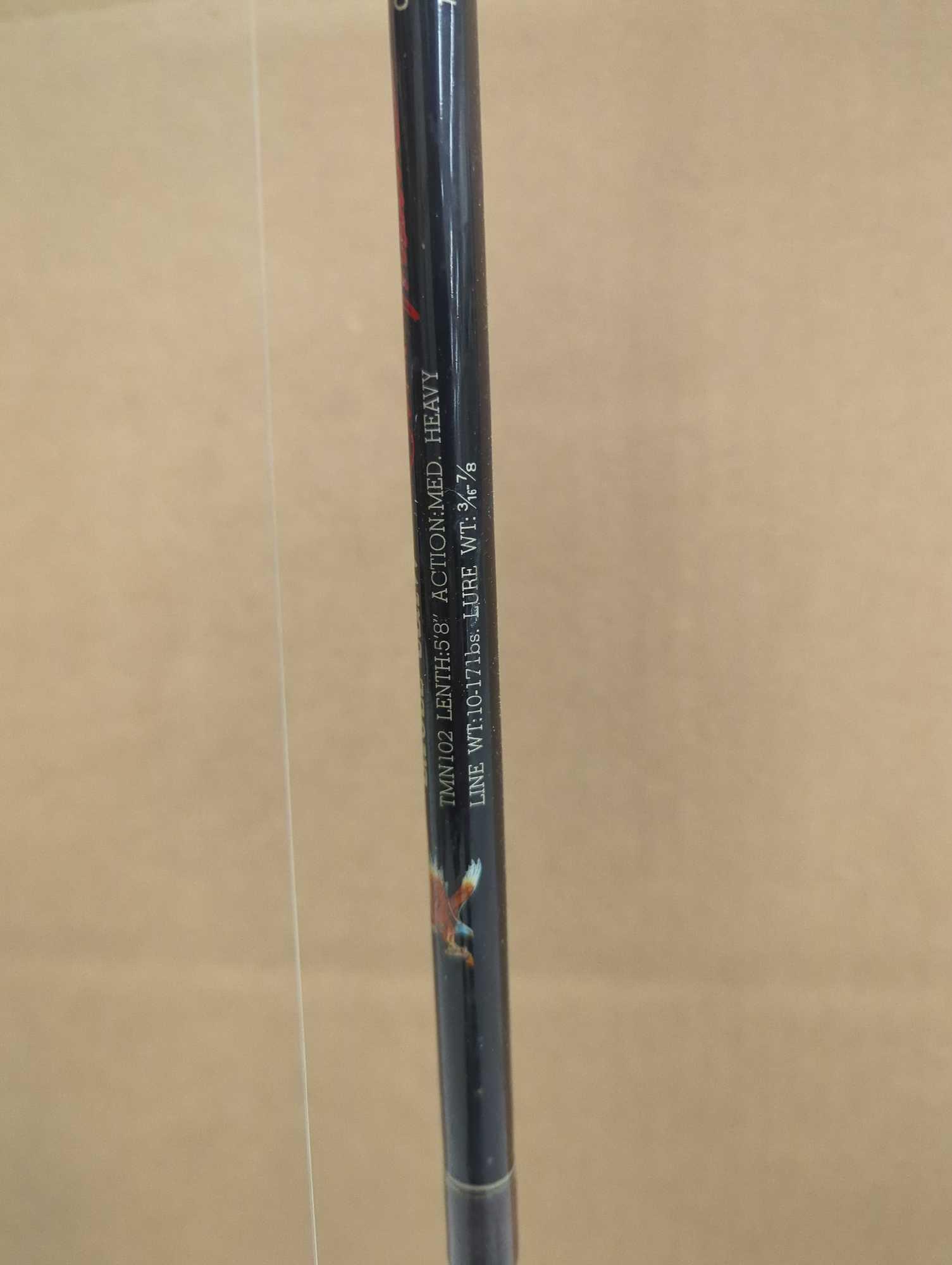 Eagle Claw Tom Mann Graphite Model # TMN102 Medium heavy action Line weight 10-17lbs Lure weight