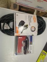 Lot of 2 Items Including HDX 55 Ft Landscape Extension Cord (Retail Price $16, Appears to be New)