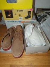 (BR1) TRADER BAY SHOES, MEN'S SIZE 10, GENUINE LEATHER UPPERS, APPEARS UNUSED.