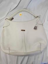 White Leater Cole Haan Shoulder Bag.