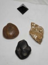 Lot of stones. Includes Citrine Polished Stone, Labradorite, appears to be Carbonado and possible
