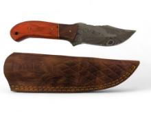 Handmade Damascus steel knives with custom wood, bone, horn or resin handles. The knives are made