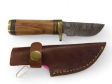 Handmade Damascus steel knives with custom wood, bone, horn or resin handles. The knives are made