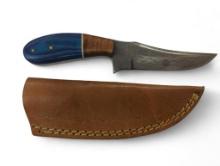 Handmade Damascus steel knives with custom wood, bone, horn or resin handles. The knives are made