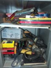 (GAR) LOT OF ASSORTED ITEMS TO INCLUDE, PORTER CABLE 7 INCH FIBER DISC, WOODCUTTING BANDSAW BLADES,