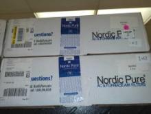 Lot of 2 Boxes of Nordic Pure 18 in. x 20 in. x 2 in. Allergen Pleated MERV 12 Air Filter (3-Pack),