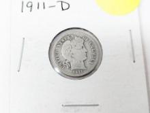 1911-D Dime - Barber