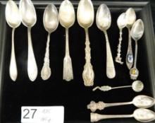 Sterling Silver - 12 Collectors and Misc. Spoons - 185 Grams