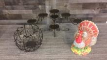PARTYLITE TURKEY CANDLE HOLDER & MORE