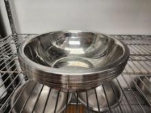 12 Qty. Stainless Steel Mixing Bowls, 9in