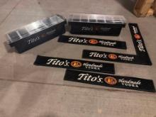 Tito's Rubber Bar Mats and 2 Tito's Condiment Fruit Trays