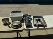 Cleaning Tubs, Plate Covers, Brushes, Butter Rollers, Pot and Bowl