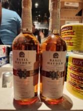 2 Bottles of Basil Hayden Kentucky Bourbon Whiskey 1L