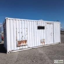 GENERATOR SHACK, 20FT SHIPPING CONTAINER, WITH CAT 3304 GENERATOR, 55KW, 69KVA, 3-PHASE, 3304 DIESEL