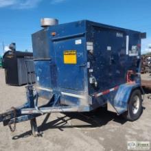 HEATER, TIOGA MODEL IDF 3SCO, 600,000BTU/HR, 3CYLINDER KUBOTA DIESEL ENGINE, SINGLE AXLE TRAILER MOU