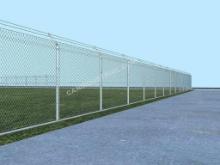 NEW SUPPORT EQUIPMENT NEW Premium Chain Link Fence 500 linear feet equipped with (2x) 8' gates, barb