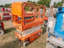 2017 SNORKEL S3219E SCISSOR LIFT SN:S3219E-04-170103018 electric powered, equipped with 19ft.