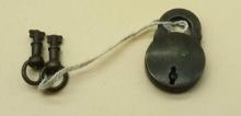 ANTIQUE AMES SWORD CO MINI BRASS LOCK WITH 2 WORKING KEYS