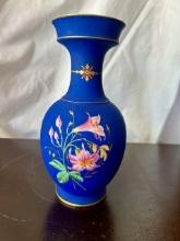 Blue Satin Floral Vase