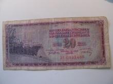 Foreign Currency:  1974 Yugoslavia 20 Dinara