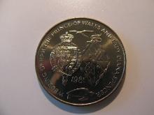 1981 St. Ascension Royal Wedding Crown memorial big coin