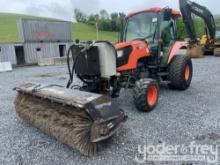 2007 Kubota M5040F Enclosed Cab, Air Conditioner, Hydrostatic Drive, Sweepster Broom, 2 Rear Remotes