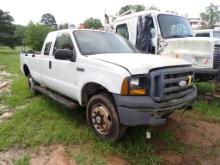 2007 FORD F350 TRUCK,  GAS, AUTO, EXTENDED CAB, 4X4, DOES NOT RUN S# B03573