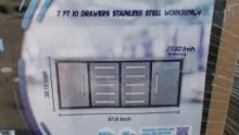 2024 CHERY INDUSTRIES STAINLESS STEEL WORKBENCH,  NEW, 7', 10 DRAWERS, AS I