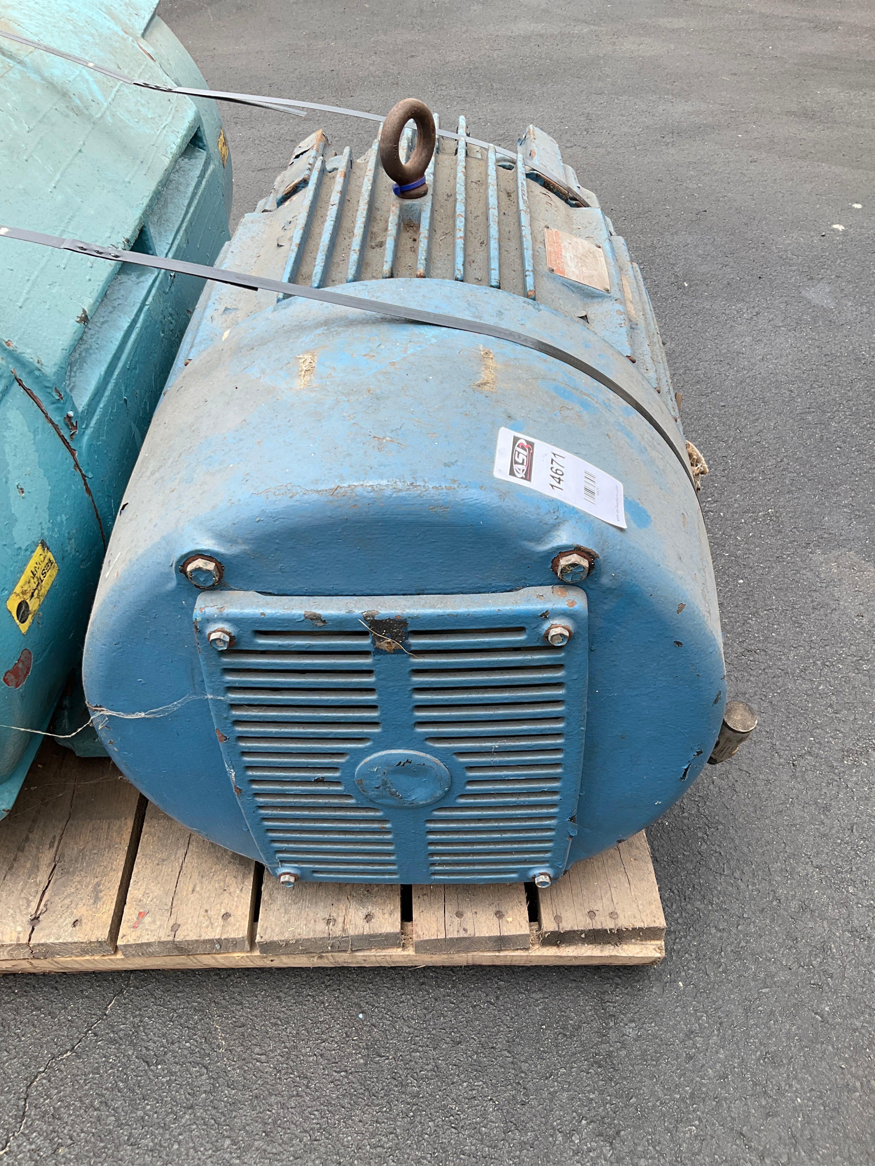 GENERAL ELECTRIC TRI 55 CLAD INDUCTION MOTOR MODEL 5K4405B2Y17, 60 HP, 1770 RPM, 208-220/440 V, 3