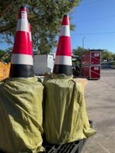 ( 1 ) STACK OF...SAFETY TRAFFIC CONES, APPROX 15in X 27in, APPROX...20 CONES TOTAL...