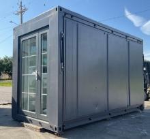UNUSED BASTONE...13FT X 20FT PORTABLE EXPANDABLE WAREHOUSE WITH TOILET & SHOWER,...ELECTRIC HOOK ...