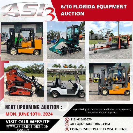 6/10 Florida Equipment Auction