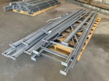 ( 4...) UPRIGHTS & ( 15...)... CROSSBEAMS FOR RACKING,... CROSSBEAMS APPROX 8FT & UPRIGHTS APPROX...