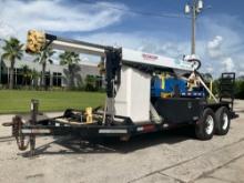 SKYLIFT...DIESEL MINI DERRICK 33 PLUS MODEL 1291-MD33WH WITH...EQUIPMENT TRAILER, SKYLIFT MAX PLA...