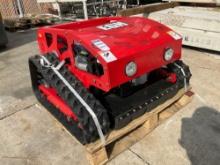 UNUSED EGN LAWN REMOTE CONTROL MOWER MODEL EG750; GAS POWRED; APPROXIMATELY 7.5 HP, 550MM CUTTING