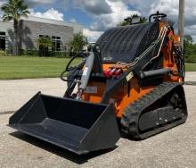 UNUSED LANDHERO MINI... STAND ON SKID STEER LOADER MODEL LDH-BC380, GAS POWERED,...ELECTRIC START...