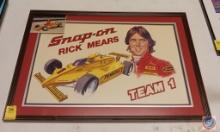 Rick Mears poster in frame