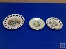 (3) collectors plates twin domes, alabama, Wyoming