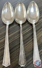 (3) sterling silver spoons