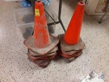 (18) traffic safety cones