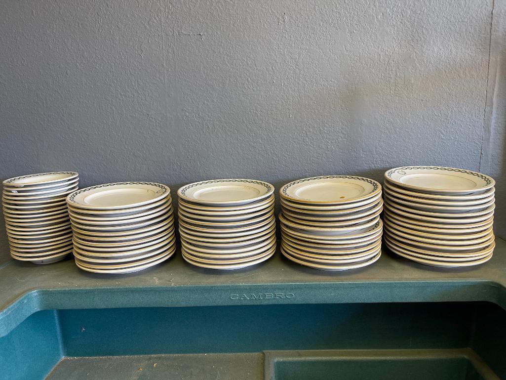 Group of Shenango China Dinner Plates and Bowls from King Cole Restaurant