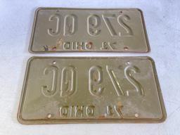 Matching Set of 1971 Ohio License Plates